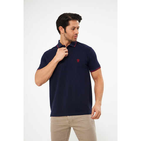 MD Navy Pique Tipping Polo | Montivo Pakistan
