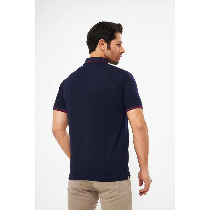 MD Navy Pique Tipping Polo | Montivo Pakistan