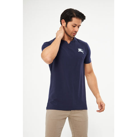 Navy V Neck Polo Tshirt | Montivo Pakistan