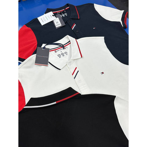 TMY HLFG Red Colour Block Polo | Montivo Pakistan