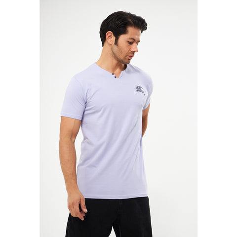 Lilac V Neck Polo Tshirt | Montivo Pakistan