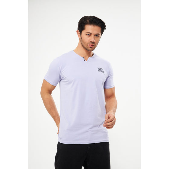 Lilac V Neck Polo Tshirt | Montivo Pakistan