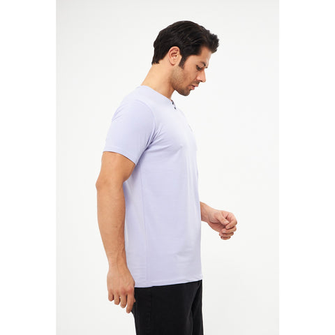 Lilac V Neck Polo Tshirt | Montivo Pakistan