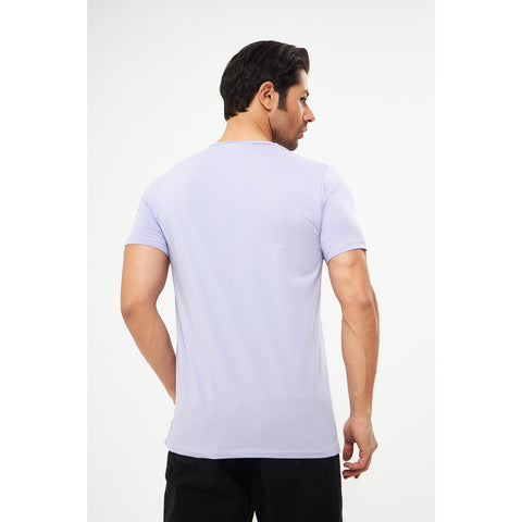 Lilac V Neck Polo Tshirt | Montivo Pakistan