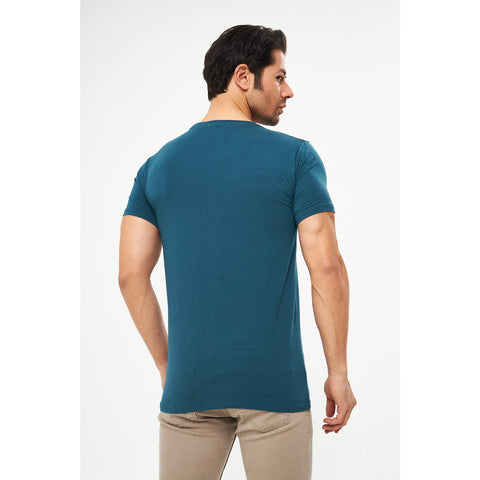 Teal Blue Graphic Printed Tshirt | Montivo Pakistan