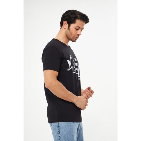 Black Graphic Printed Tshirt | Montivo Pakistan