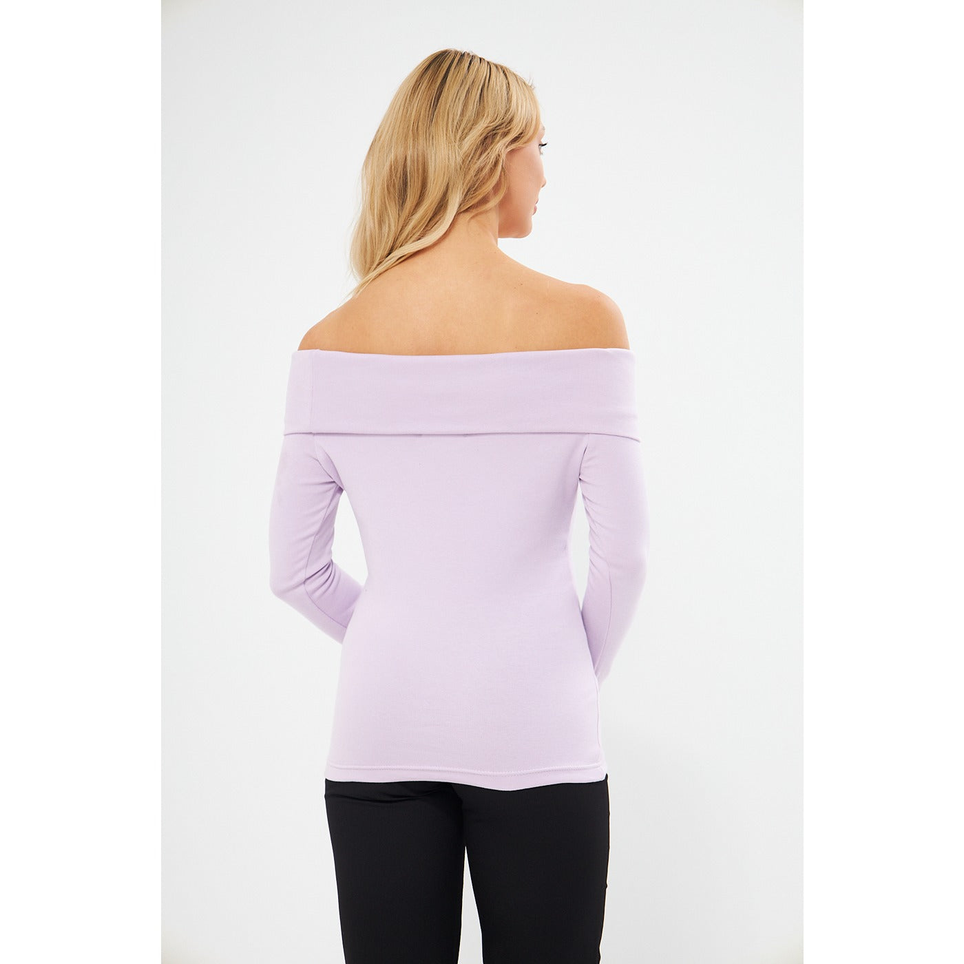 Lilac Rib Off-Shoulder Top | Montivo Pakistan