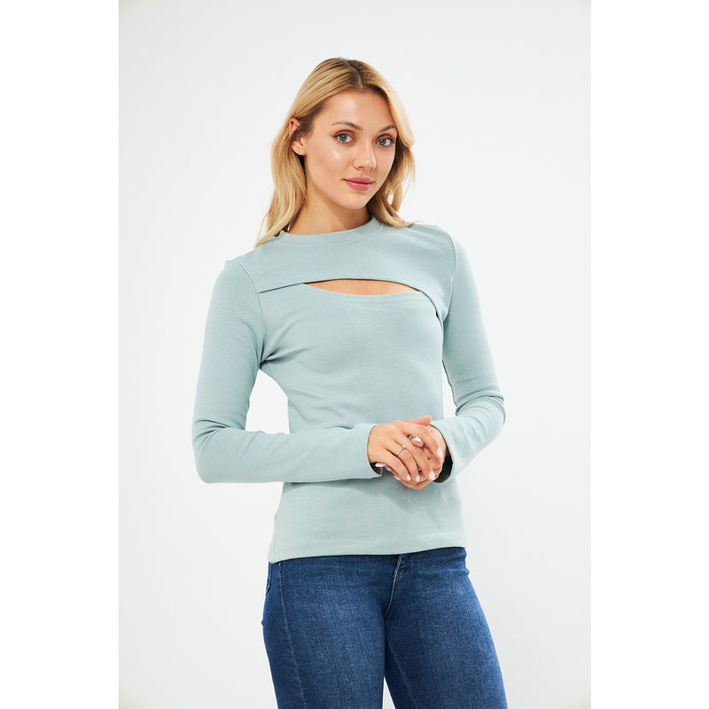 Jet Stream Keyhole Rib Top | Montivo Pakistan