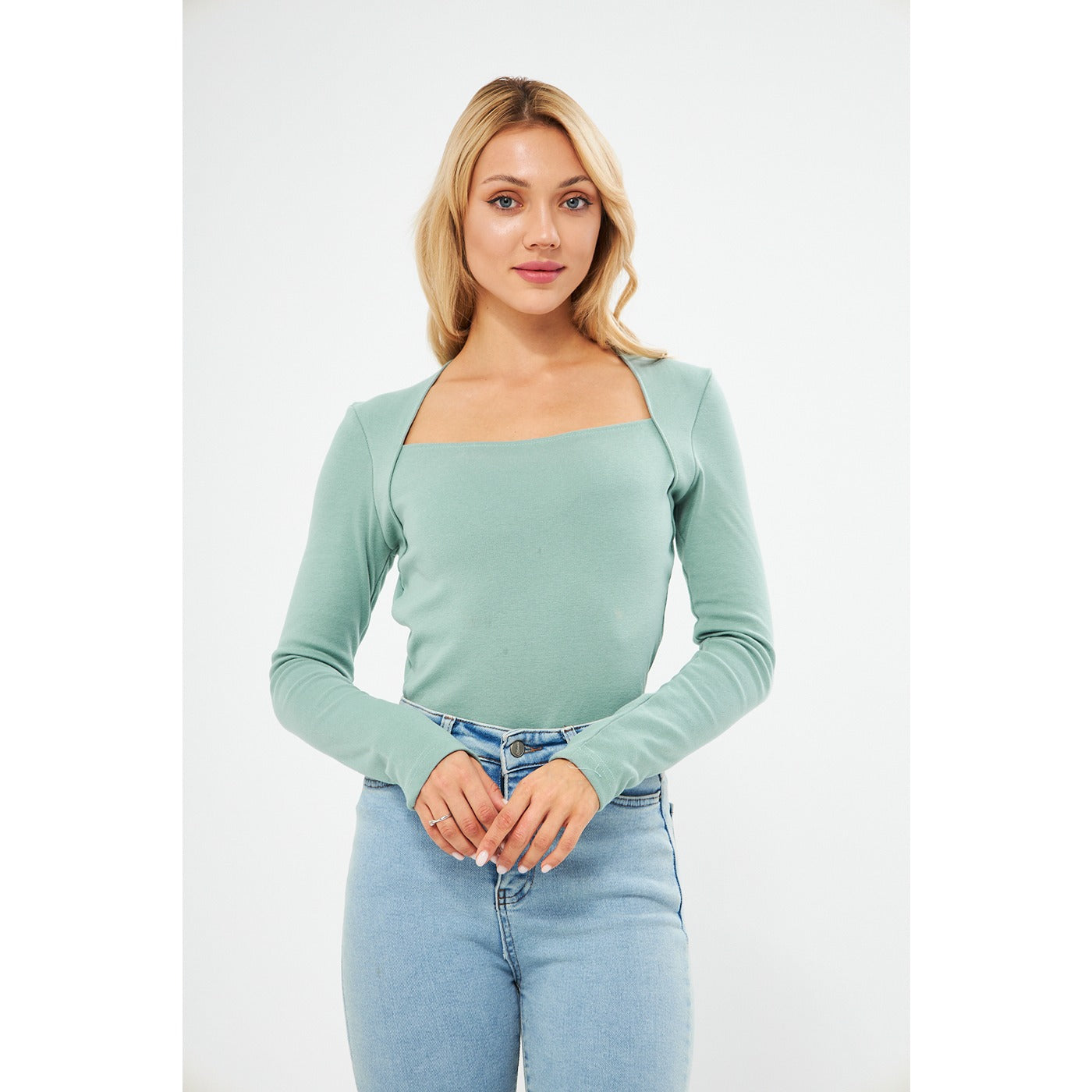 Opal Rib Swan Neck Top | Montivo Pakistan