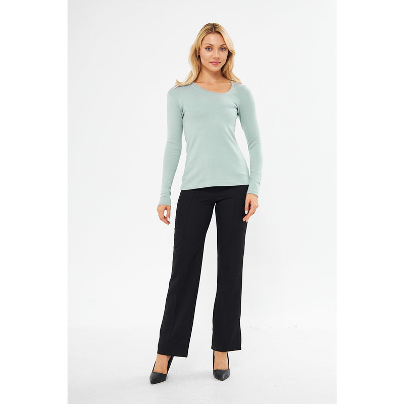 Jet Stream Rib Cross Scoop Neck Top | Montivo Pakistan