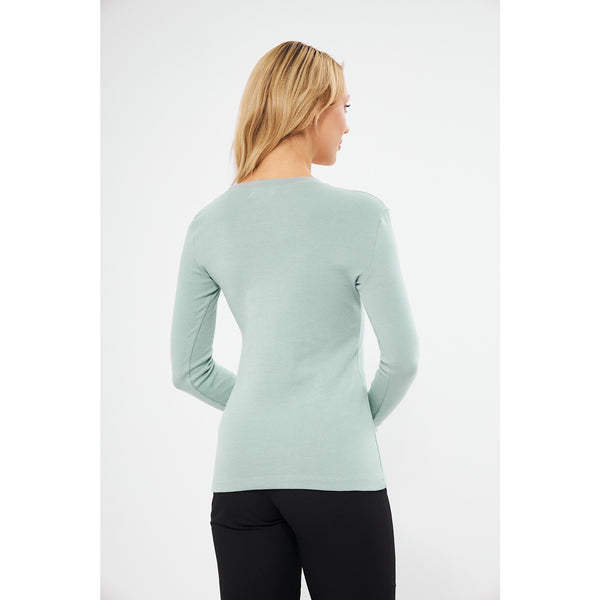 Jet Stream Rib Cross Scoop Neck Top | Montivo Pakistan