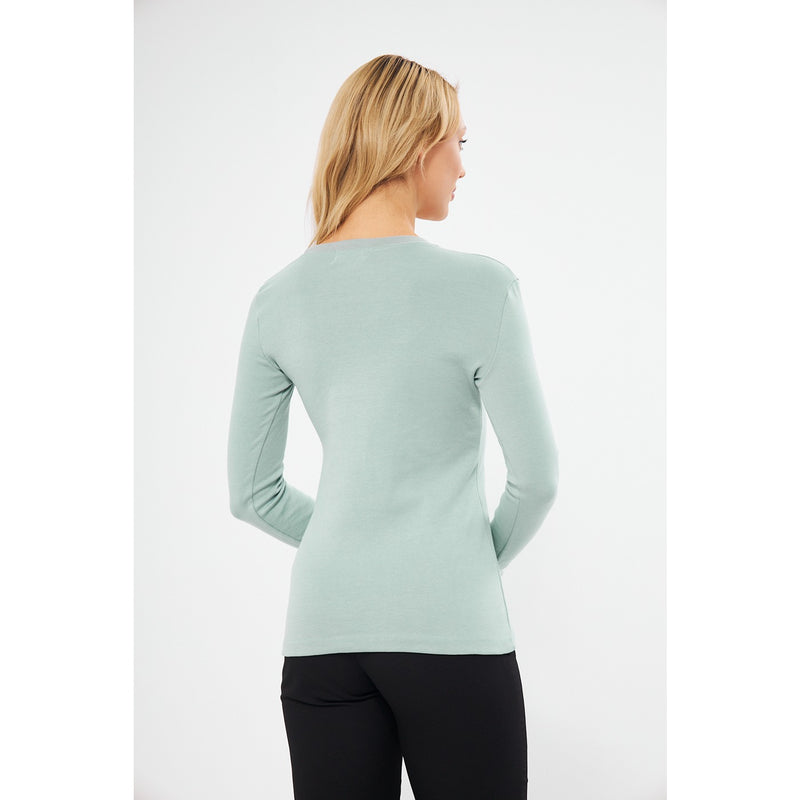 Jet Stream Rib Cross Scoop Neck Top | Montivo Pakistan