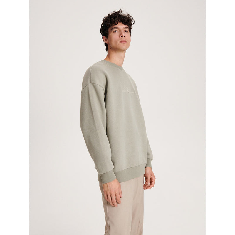 Dusty Green Embroidery Detailing Sweatshirt | Montivo Pakistan