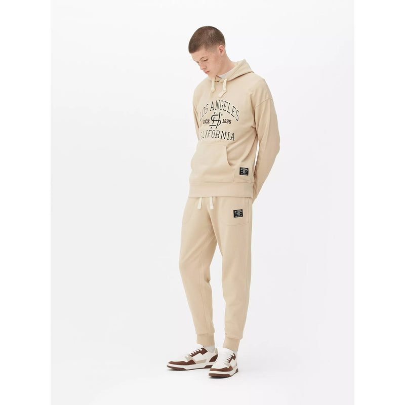 LA Beige Embroidery Detailing Hoodie | Montivo Pakistan