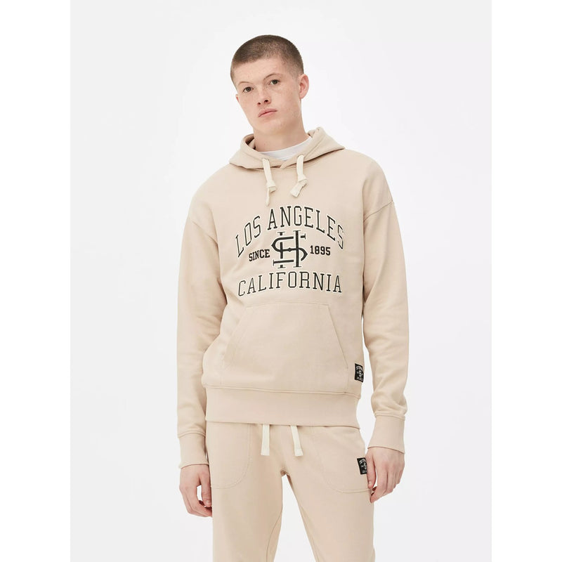 LA Beige Embroidery Detailing Hoodie | Montivo Pakistan