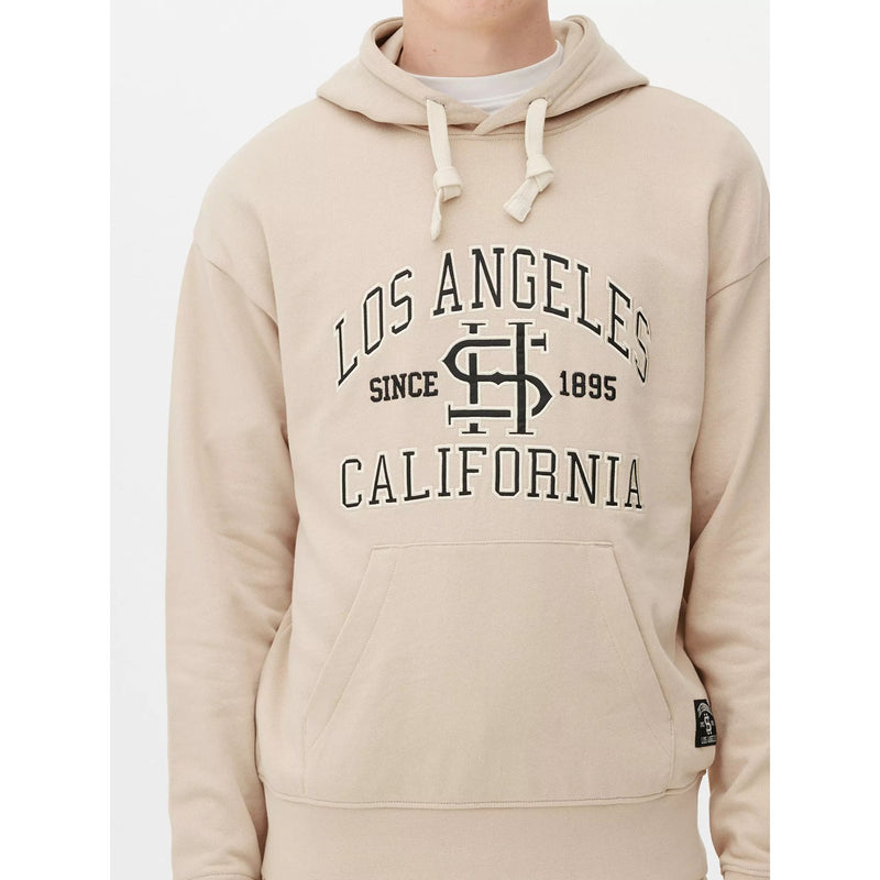 LA Beige Embroidery Detailing Hoodie | Montivo Pakistan