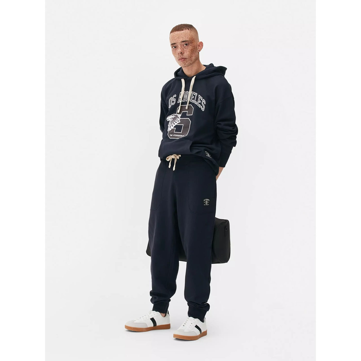 LA Navy Embroidery Detailing Hoodie | Montivo Pakistan