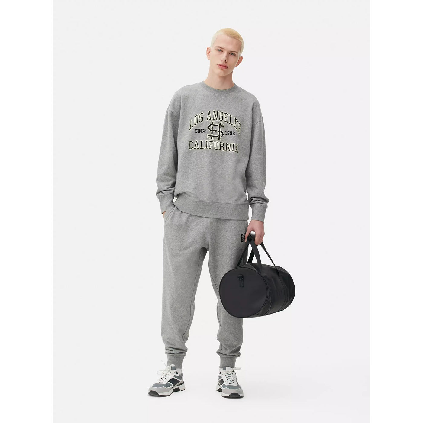 LA Grey Embroidery Detailing Sweatshirt | Montivo Pakistan