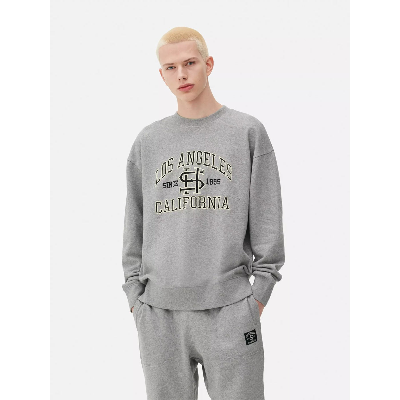 LA Grey Embroidery Detailing Sweatshirt | Montivo Pakistan