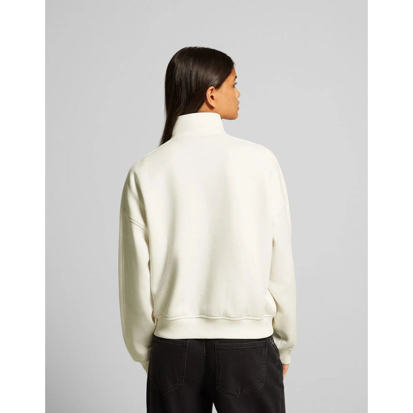White Printed Sweatshirt with Zipper | Montivo Pakistan