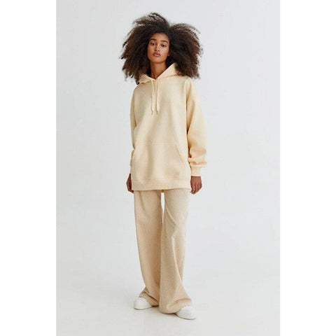 Beige Basic Oversized Hoodie | Montivo Pakistan