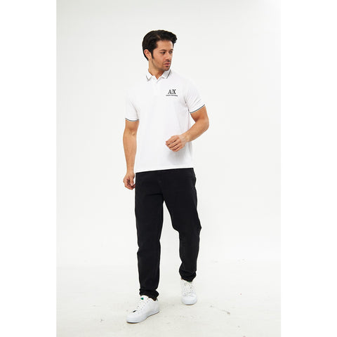 AX White Pique Polo | Montivo Pakistan