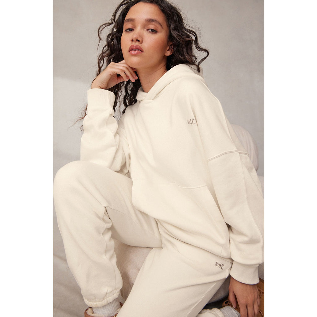 White Self Club Oversized Hoodie | Montivo Pakistan