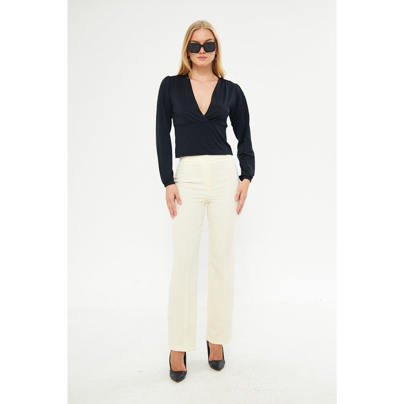 Black Double Breasted Top | Montivo Pakistan
