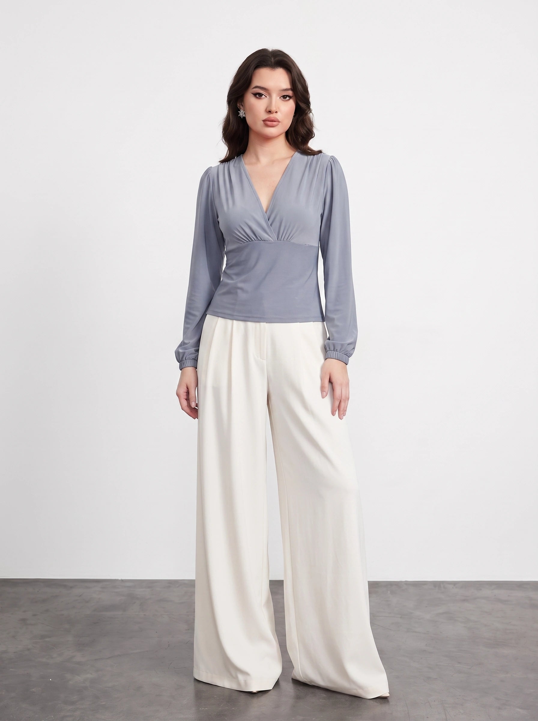 Grey Double Breasted Top | Montivo Pakistan