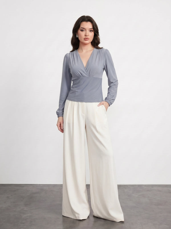 Grey Double Breasted Top | Montivo Pakistan