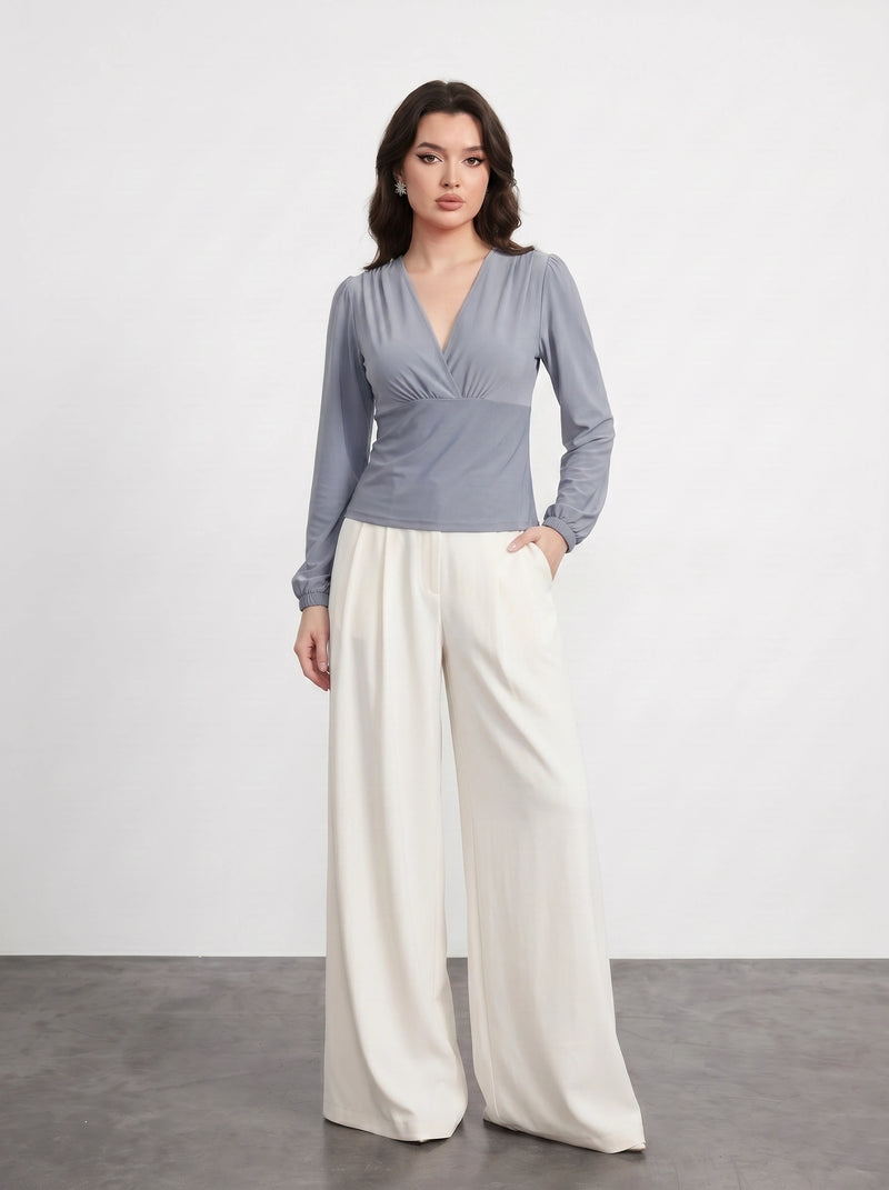 Grey Double Breasted Top | Montivo Pakistan