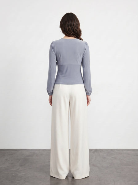 Grey Double Breasted Top | Montivo Pakistan