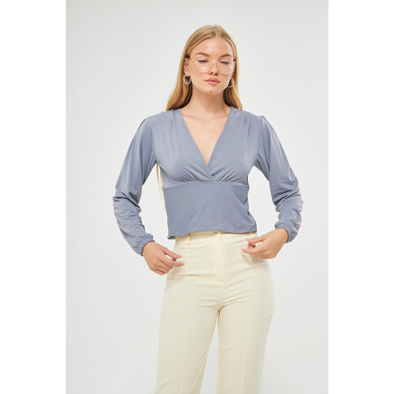 Grey Double Breasted Top | Montivo Pakistan