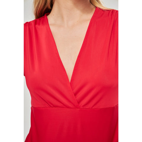 Red Double Breasted Top | Montivo Pakistan