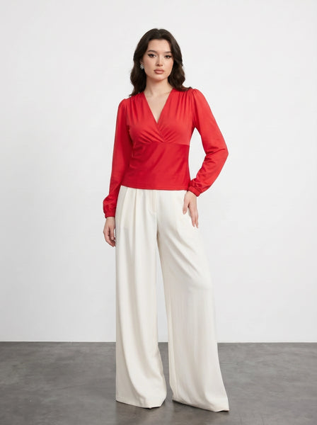 Red Double Breasted Top | Montivo Pakistan