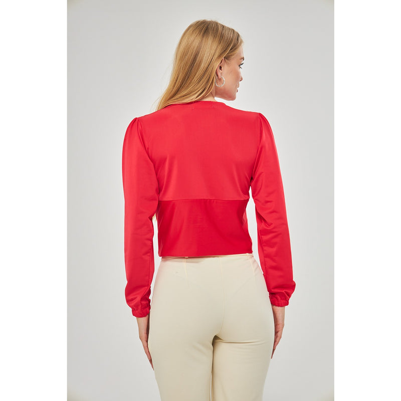 Red Double Breasted Top | Montivo Pakistan