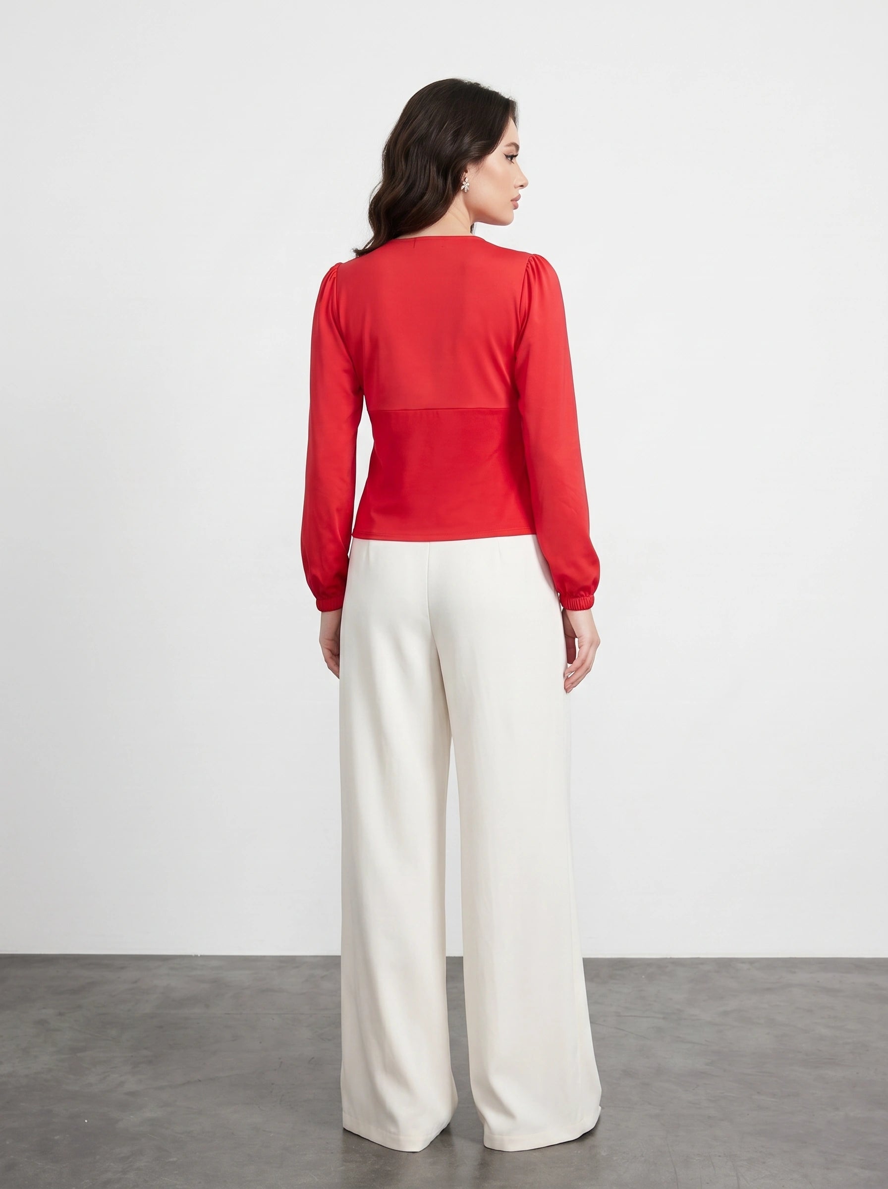 Red Double Breasted Top | Montivo Pakistan