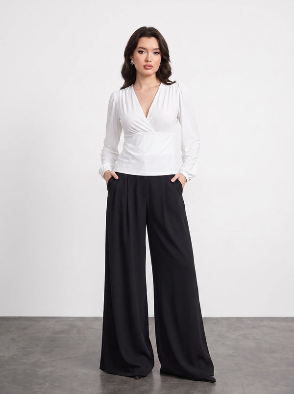 White Double Breasted Top | Montivo Pakistan
