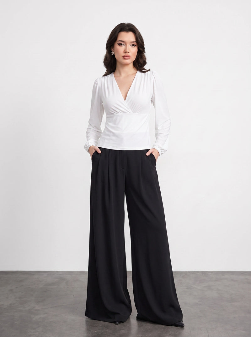 White Double Breasted Top | Montivo Pakistan