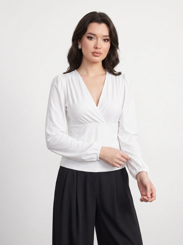 White Double Breasted Top | Montivo Pakistan