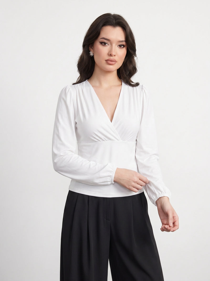 White Double Breasted Top | Montivo Pakistan