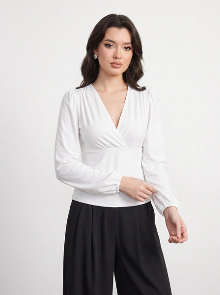 White Double Breasted Top | Montivo Pakistan