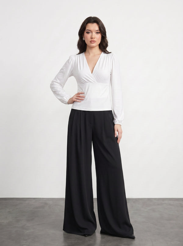 White Double Breasted Top | Montivo Pakistan