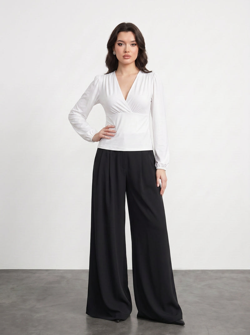 White Double Breasted Top | Montivo Pakistan