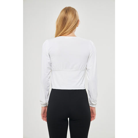 White Double Breasted Top | Montivo Pakistan