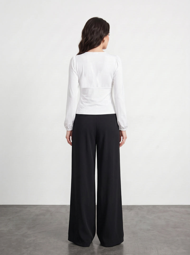 White Double Breasted Top | Montivo Pakistan