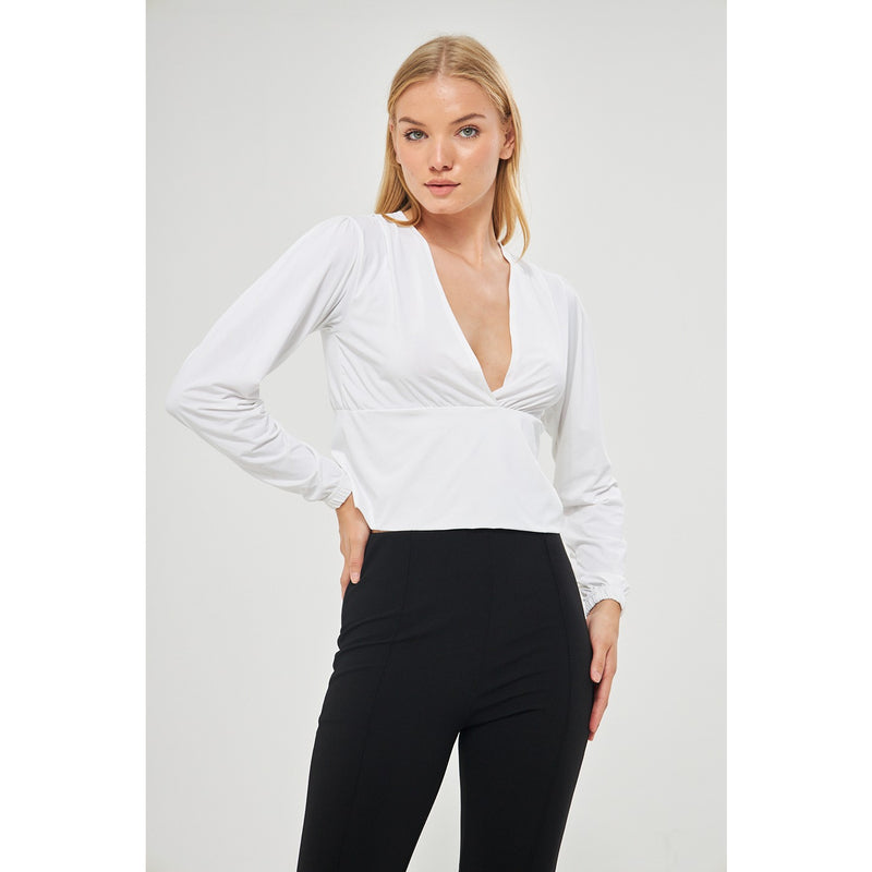 White Double Breasted Top | Montivo Pakistan