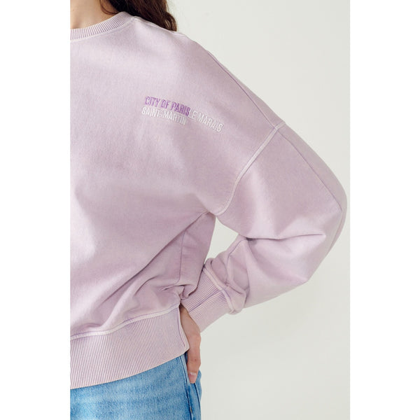 Purple Washed Amour Back Graphic Sweatshirt | Montivo Pakistan