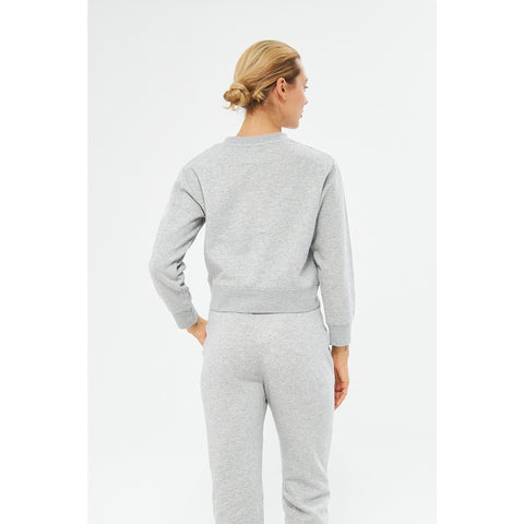 Grey Overszied Cropped Sweatshirt | Montivo Pakistan