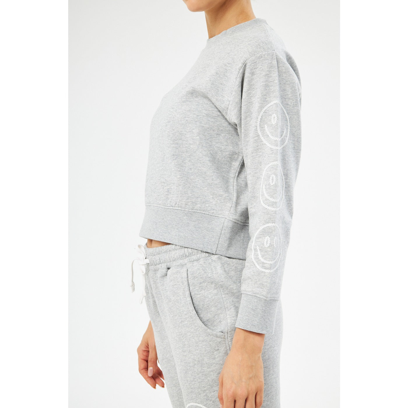 Grey Overszied Cropped Sweatshirt | Montivo Pakistan